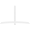Ekena Millwork Bellingham Architectural Grade PVC Gable Bracket, 108"W x 67 1/2"H x 2"D x 6"F, 15/12 Pitch GBP108X68X0206BEL00 - alternate 5